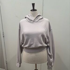 Aritzia TNA Lavender Gray AiryAF Fleece Hoodie
